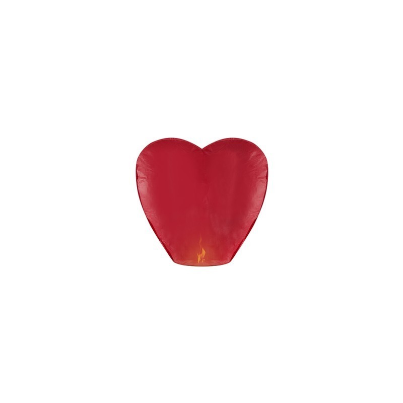 Lampion serce czerwone 33x83x90cm - 1