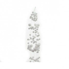 Girlanda śnieżki kulki białe świąteczne 3x3x78cm  - 1