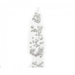 Girlanda śnieżki kulki białe świąteczne 3x3x78cm  - 1