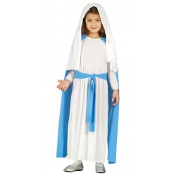 Strój dla dzieci Maria roz. dla 10-12latki (chusta na głowę, tunika z peleryną, pasek)