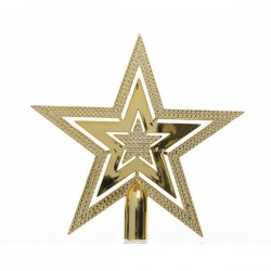 Gwiazda, szpic plastikowa na choinkę złota 20cm