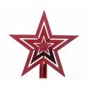Gwiazda na choinkę czerwona z połyskiem 2,2x20x20cm - 1