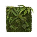 Ozdoba na ścianę z roślinami zielona100x24x100cm - 1