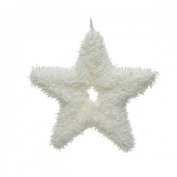 Gwiazda styropianowa biała 2,5x12,5x12,5cm brokat