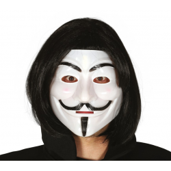 Maska V jak Vendetta Anonymous biała na prostest - 1