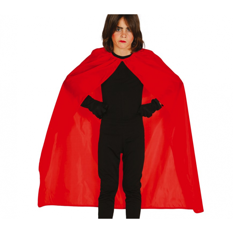 Peleryna dla dzieci czerwona strój Halloween 100cm - 1