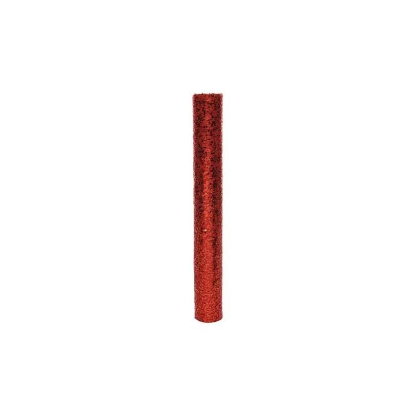 Tkanina dekoracyjna czerwona obrus bieżnik 200cm - 1