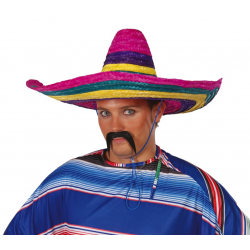 Kapelusz słomiany sombrero meksykańskie kolorowe