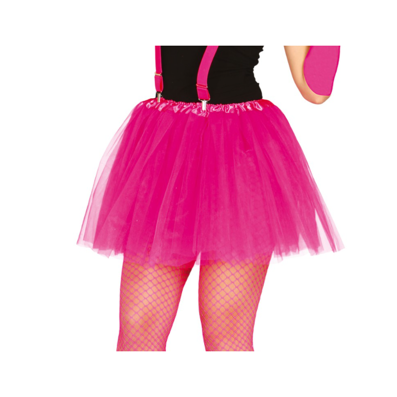 Spódniczka tutu dla dzieci różowa z czarną kokardą - 1