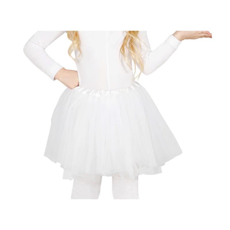 Spódniczka tutu dla dzieci biała spódnica z tiulu - 1