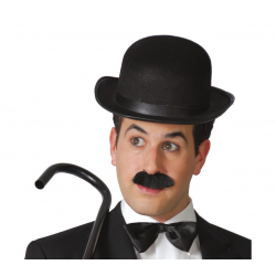 Melonik czarny klasyczny w stylu Charlie Chaplin