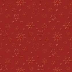 Serwetka Winter Flakes czerwona 33x33cm 20 szt.