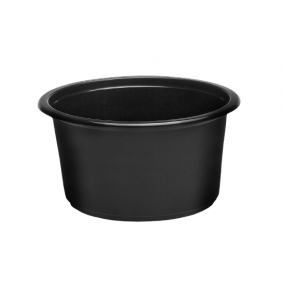 Czarne pojemniki plastikowe jednorazowe do żywności 450ml 50szt - 1