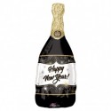 Balon foliowy na hel duży butelka szampana czarna  - 1
