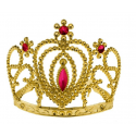 Diadem tiara z rubinami korona zdobiona złota - 1