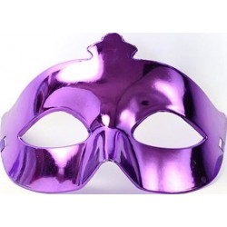Maska prosta metaliczna fioletowa karnawałowa - 2