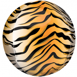 Balon foliowy okrągłe z nadrukiem tygrysa 55cm - 1