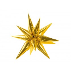 Balon foliowy gwiazda 3D złota karnawałowa efekt