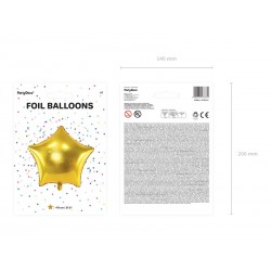Balon foliowy gwiazdka złota 70cm - 2