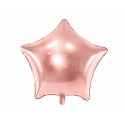 Balon foliowy gwiazdka 70cm różowe złoto na hel - 1