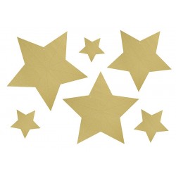Gwiazdy papierowe złote dekoracja 6szt - 2