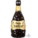 Balon foliowy złoty & czarny bubbly bottle 25x66cm - 1