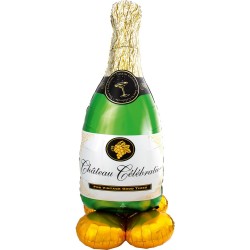 Duży balon foliowy stojący butelka szampana ozdoba