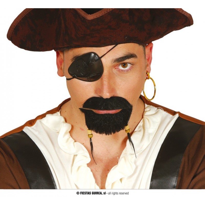 Zestaw Pirat (przepaska na oko i kolczyk) - 1