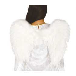 Skrzydła anielskie białe dla aniołka pióra puchate