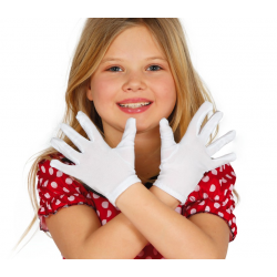 Rękawiczki dziecięce białe krótkie do przebrania - 1