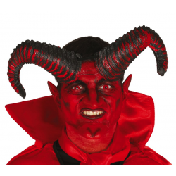 Czerwone Rogi Diabła czarne Halloween diabeł