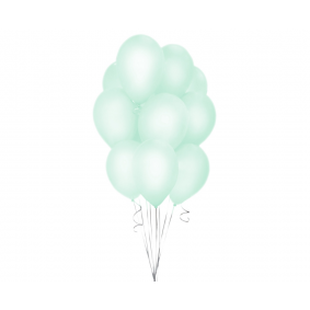 Balony lateksowe ozdobne jasno zielone 10szt - 1