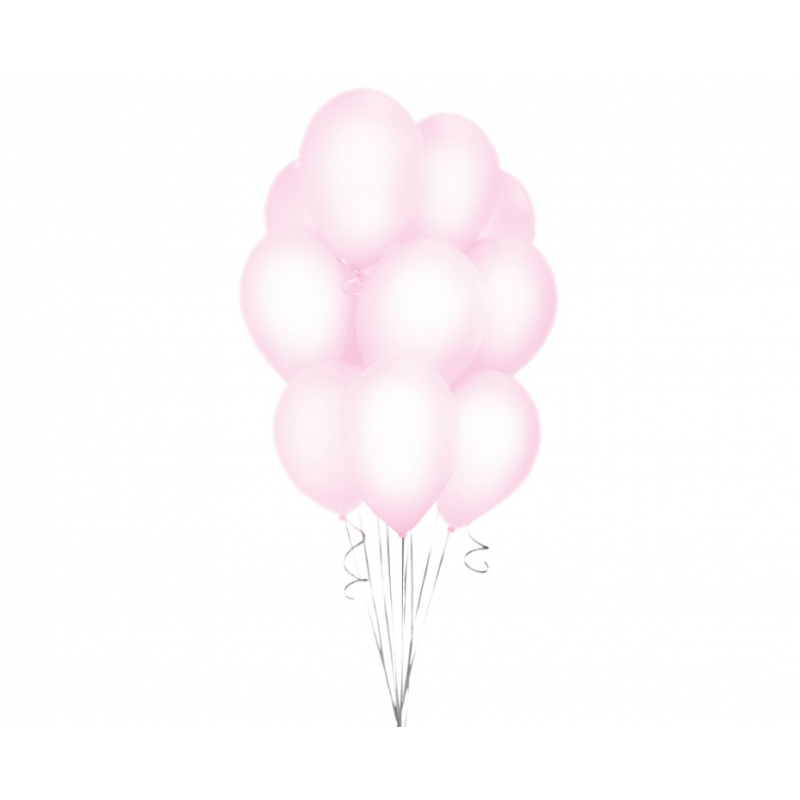 Balon 30 cm Beauty & Charm makaronowy różowy 10szt - 1