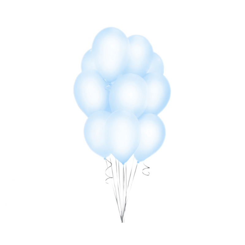 Balony lateksowe makaronowe niebieskie 10szt hel - 1