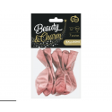 Balon 30 cm Beauty & Charm platynowy różowy 7szt - 2
