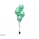 Balony lateksowe platynowy zielony metaliczny 7szt - 2