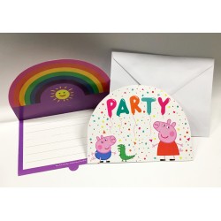Zaproszenia na urodziny dla dzieci Świnka Peppa    - 3