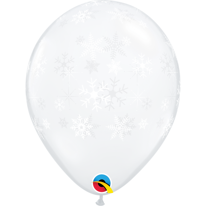 Balon 11 snowflakes&sparkles 25szt - 1
