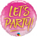 Balon foliowy 18 Let's Party! różowy - 1