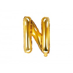 Balon foliowy litera N złota mała do napisów
