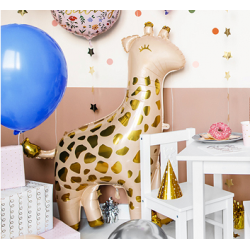 Balon foliowy metaliczny żyrafa zwierzęta safari - 2