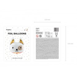 Balon foliowy Pies buldog piesek głowa hel 45x50cm - 5