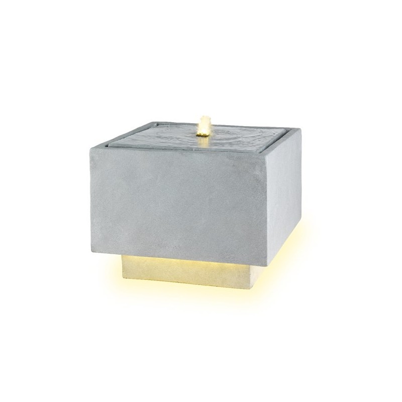 Fontanna kwadratowa z podświetleniem led 43x43x33cm - 1