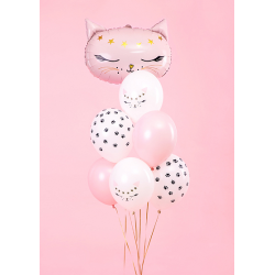 Balony lateksowe kot kocie łapki pastelowe 6szt - 2
