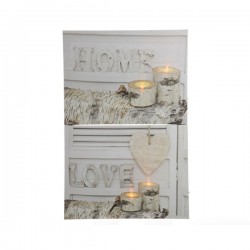 Obraz tabliczka LED Home Love świecący 40 cm