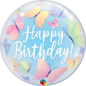 Balon gumowy urodzinowy kolorowy na hel duży 56cm - 1