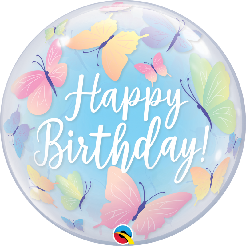 Balon gumowy urodzinowy kolorowy na hel duży 56cm - 1