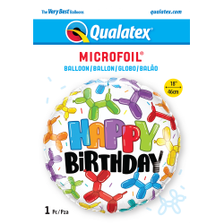 Balon gumowy urodzinowy na hel kolorowy ozdoba x1 - 2