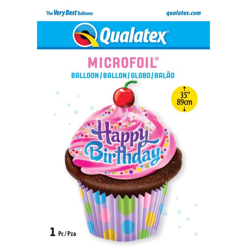 Balon foliowy urodzinowy babeczka muffinki na hel - 2