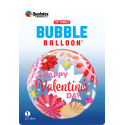 Balon bubble "Happy Valentine's" 22'' - 1